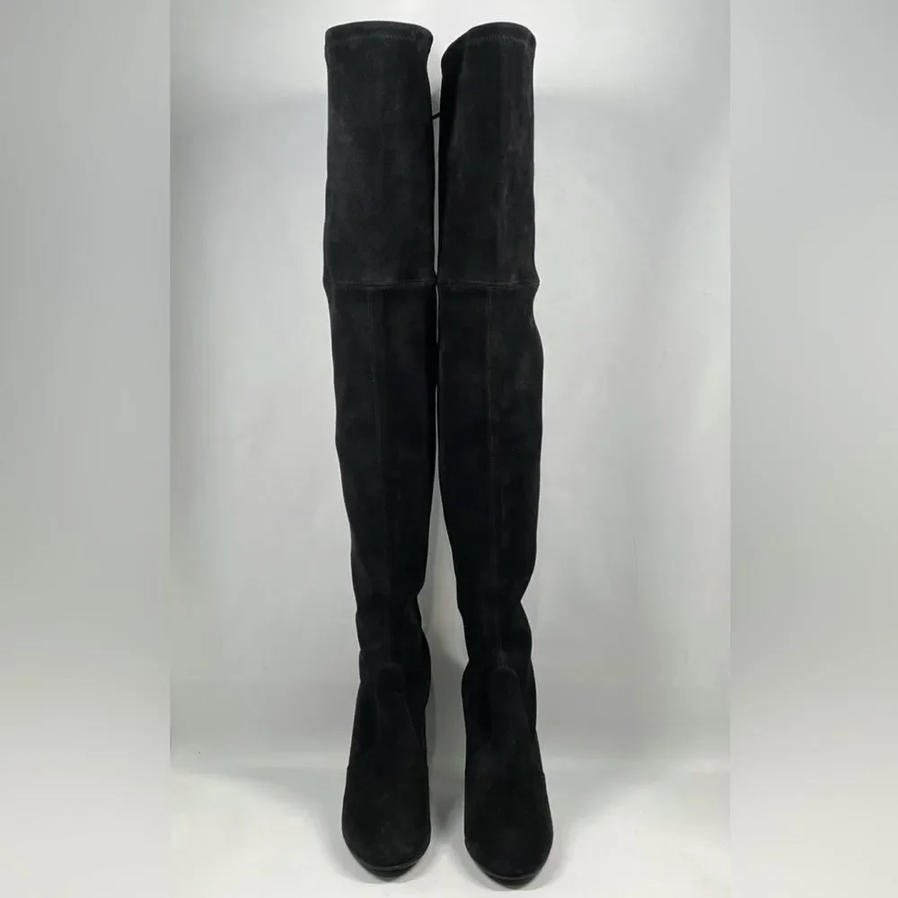Stuart Weitzman Highland Block Heel Suede Over The Knee Boots size 9